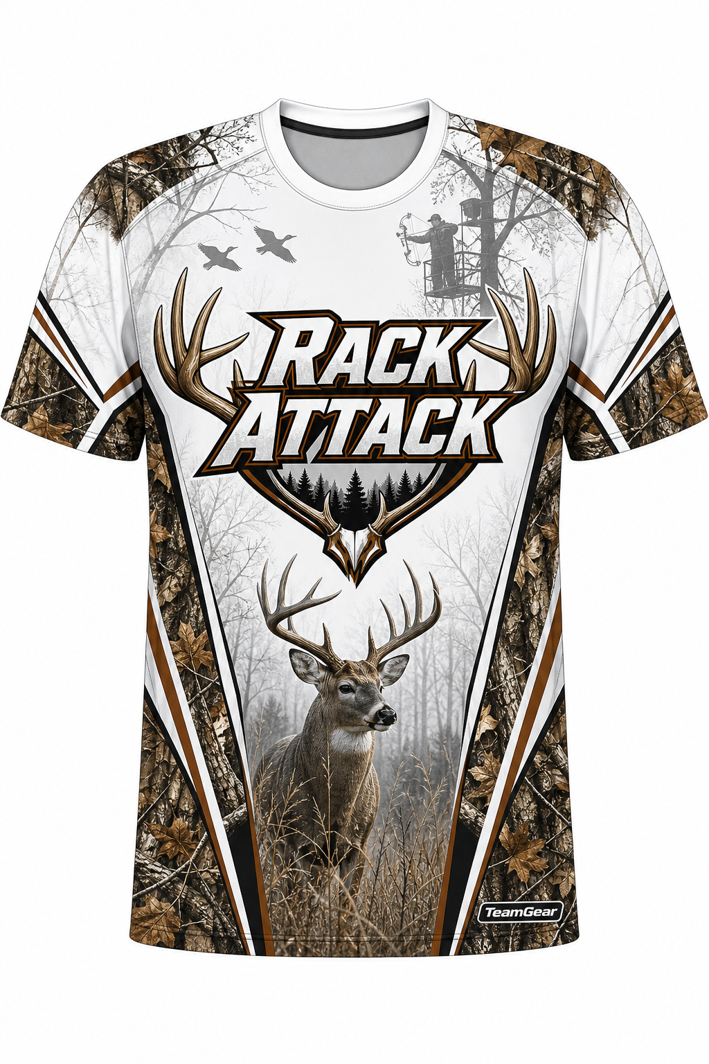Rack Attack White Hunting Jersey design