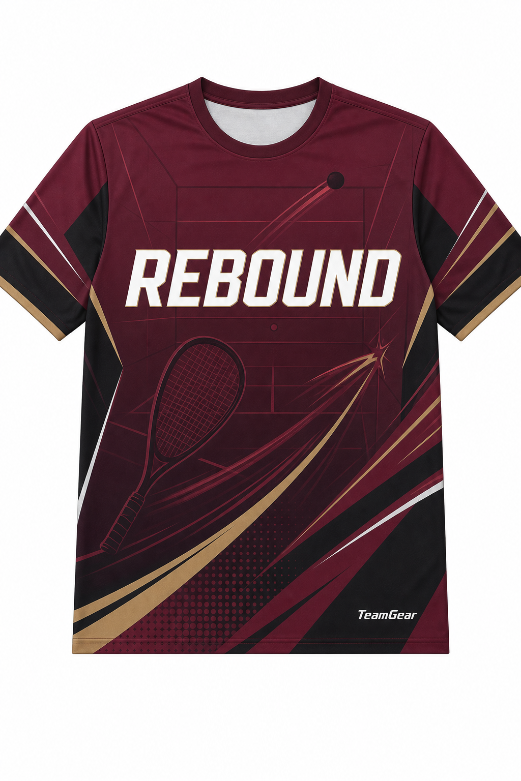REBOUND Maroon Racquetball Jersey design