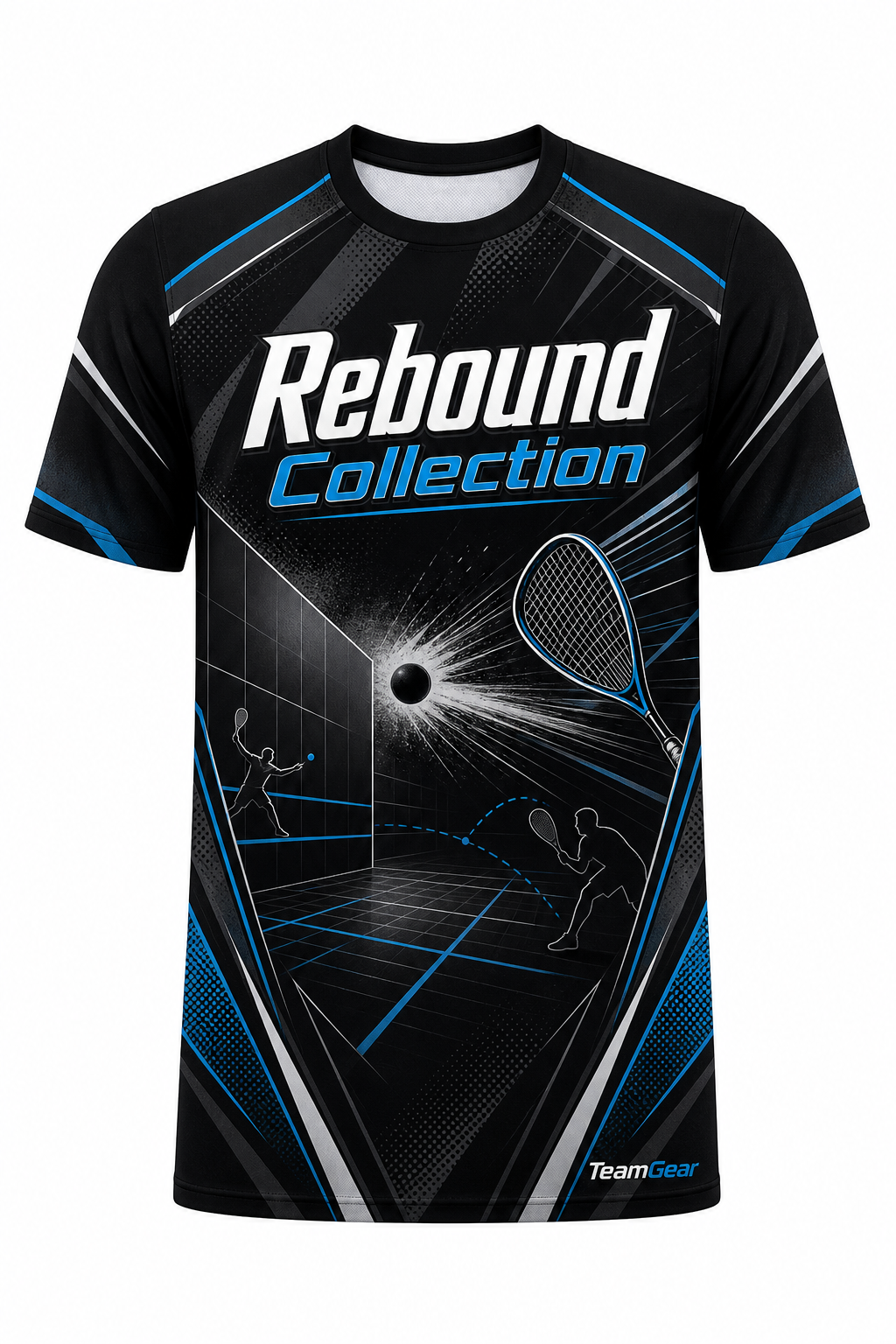 Rebound Collection Black Racquetball Jersey design