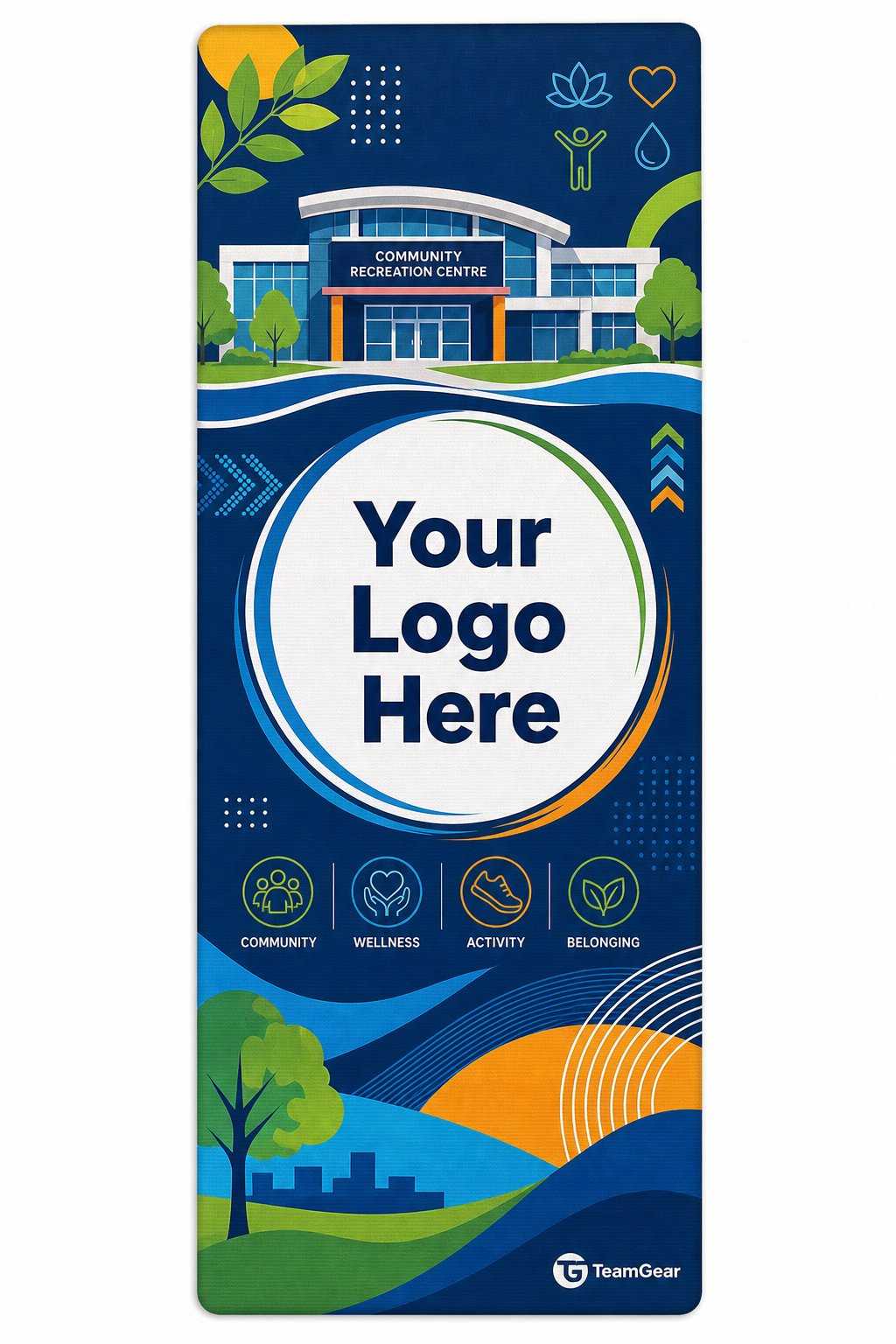 Recreation Centre Custom Yoga Mat — custom yoga mat flat design — TeamGear Canada