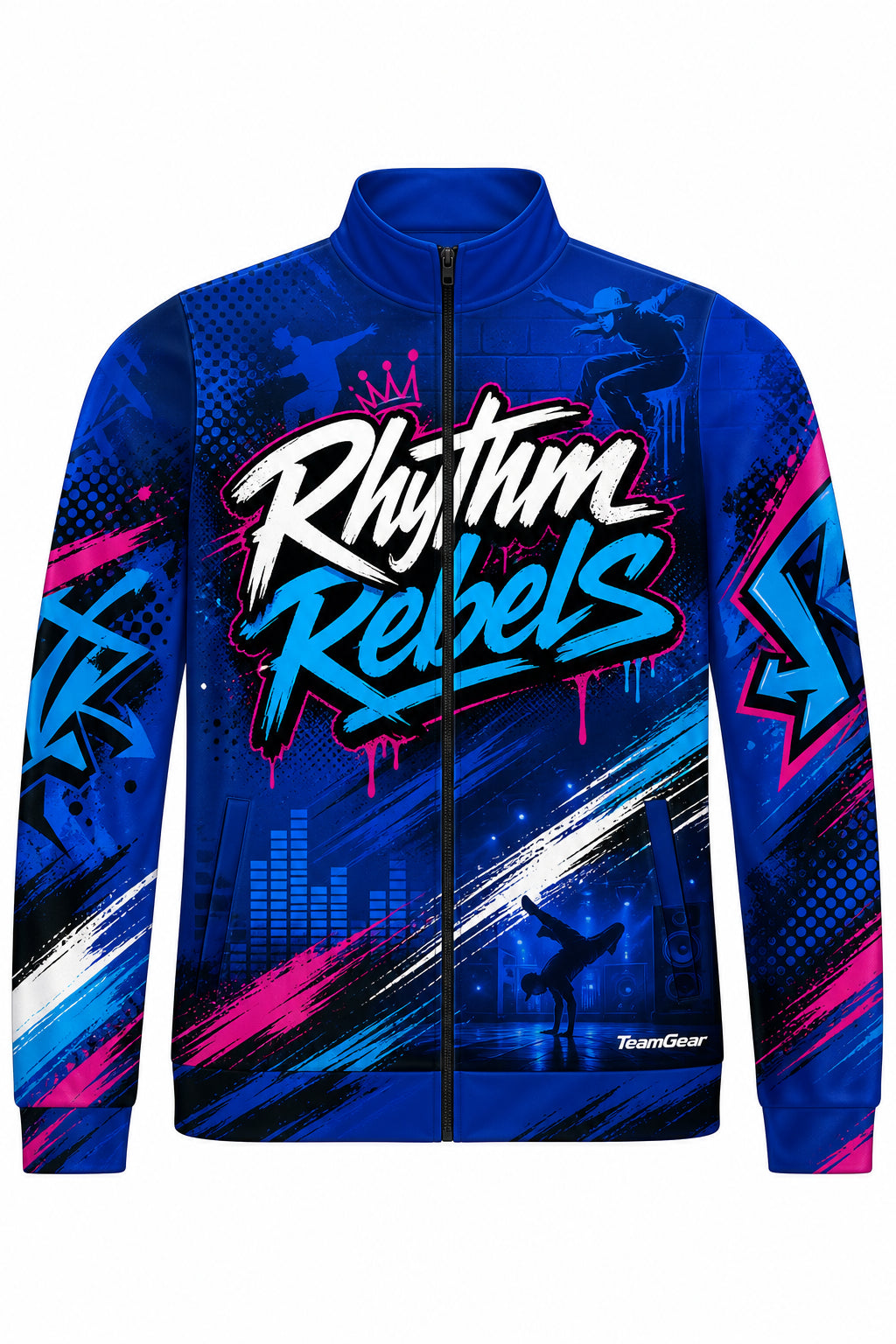 Rhythm Rebels Blue Dance Jacket design
