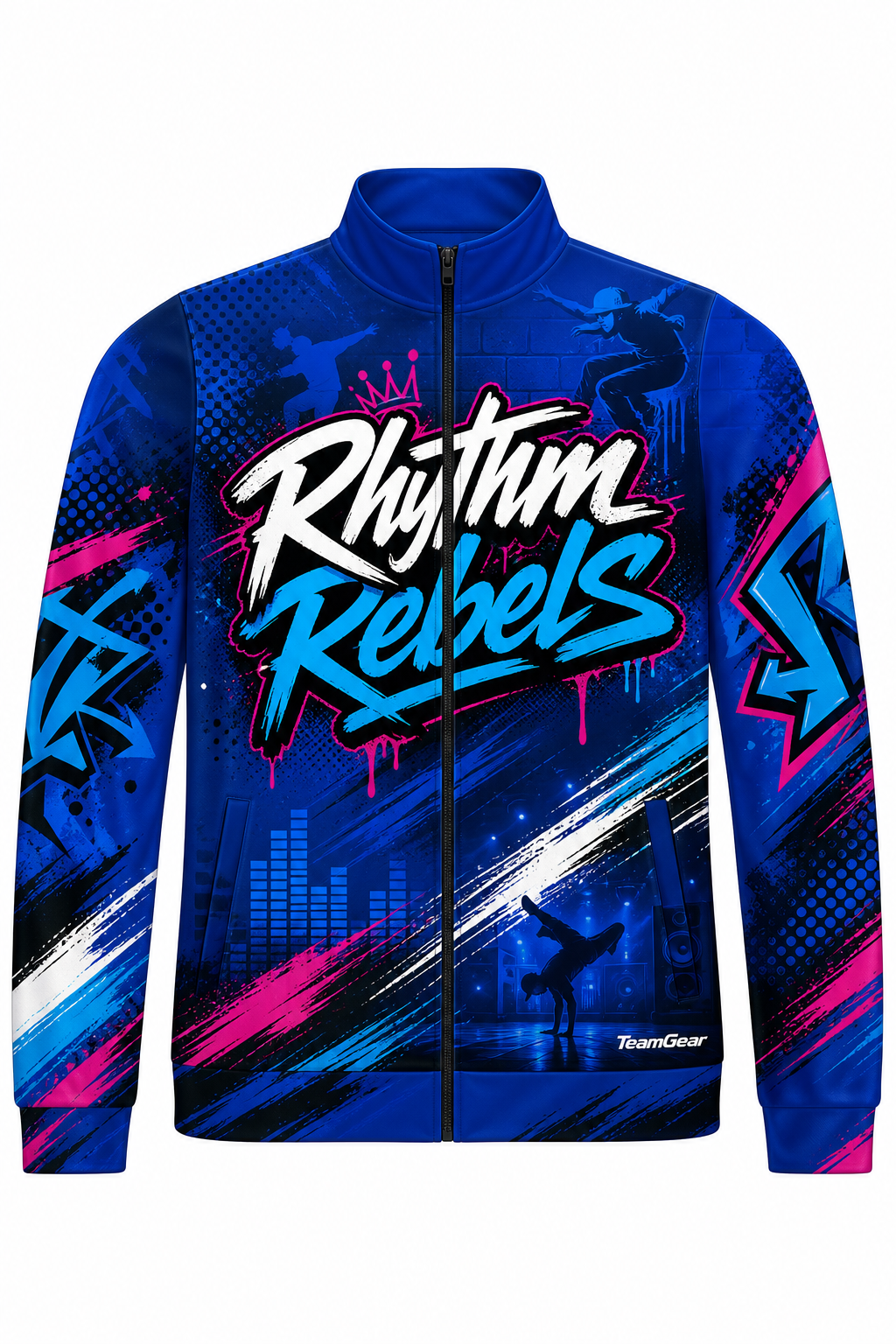 Rhythm Rebels Blue Dance Jacket design