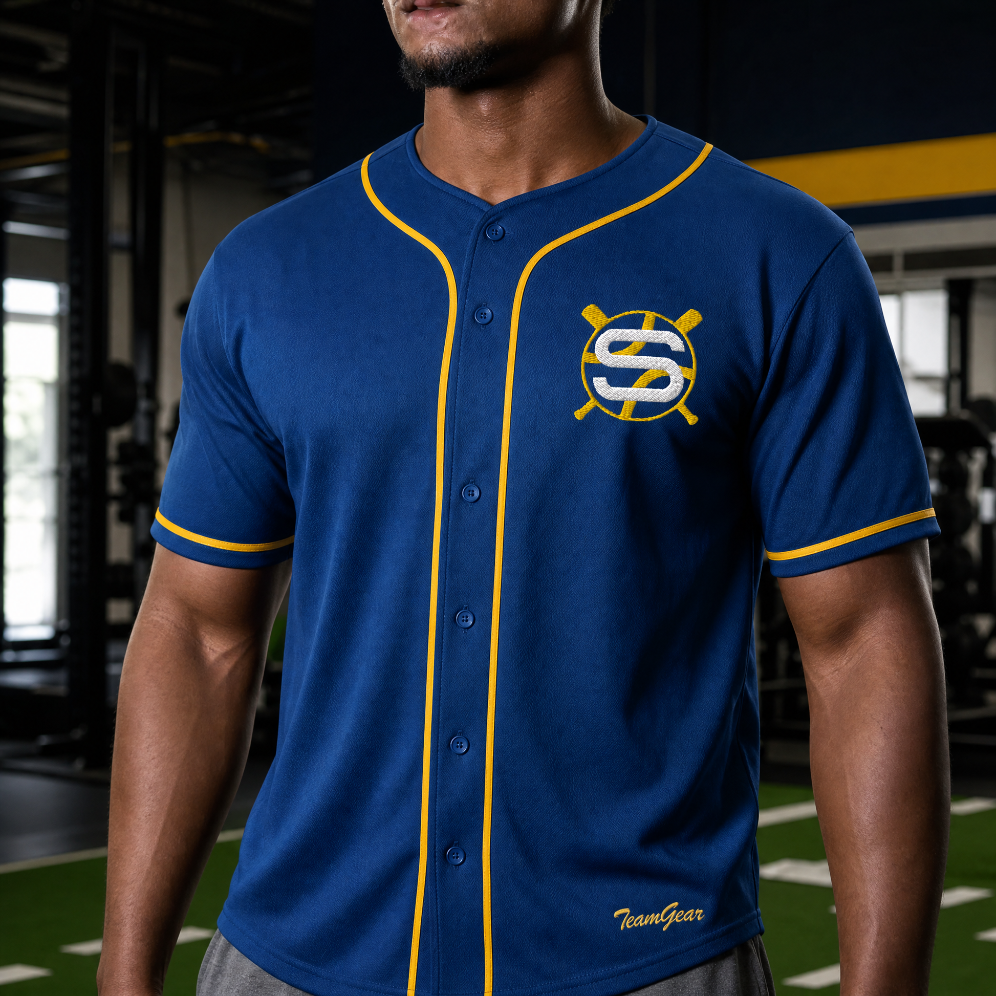 Scann "S" Flex Fit Hat — custom team apparel worn on model — TeamGear Canada