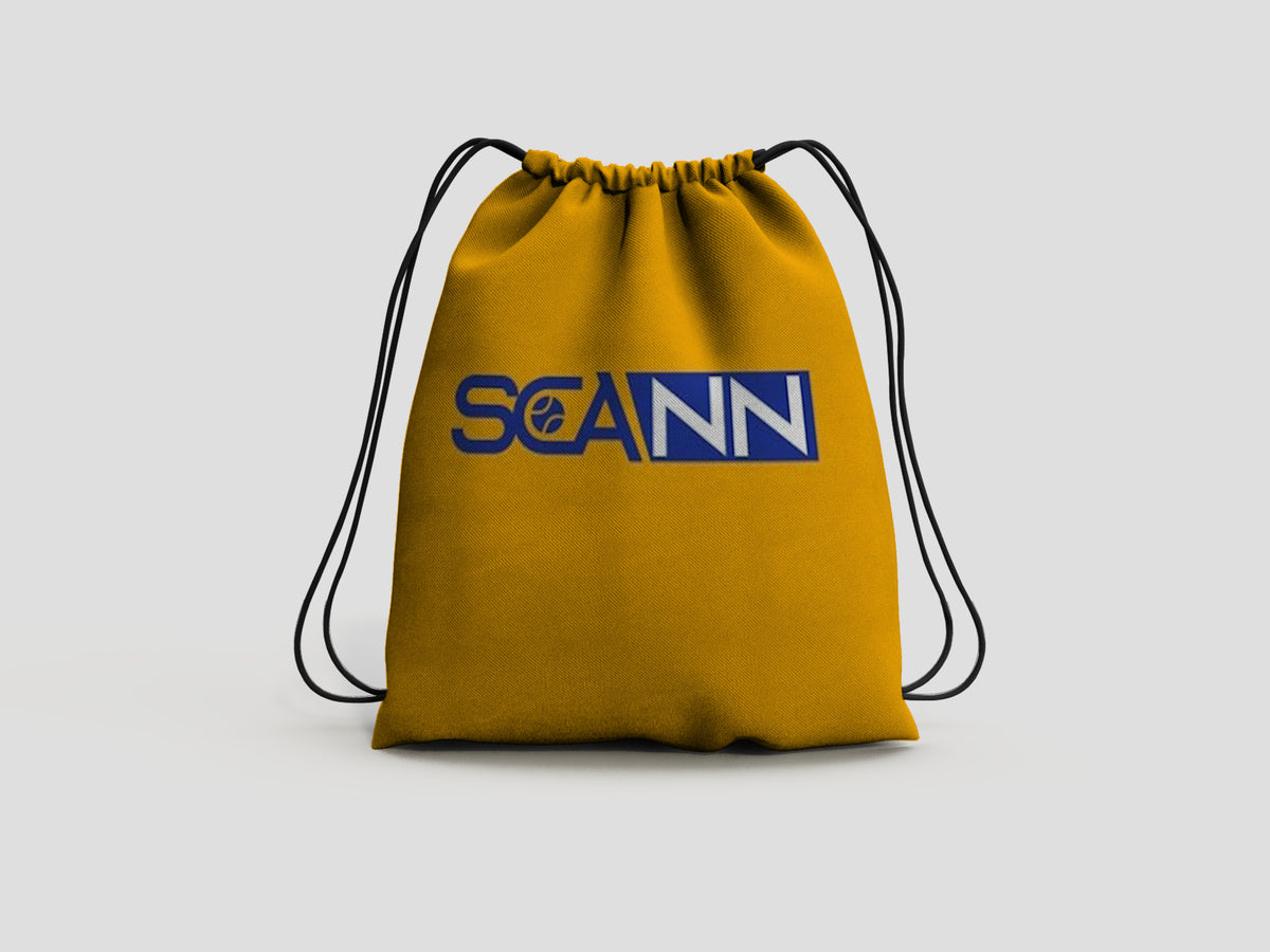 Scann Yellow Drawstring Bag design