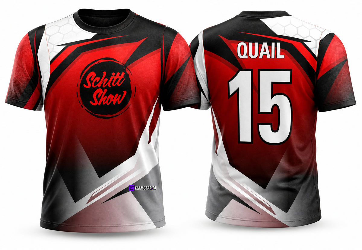 Schitt Show Softball Jersey - front and back view
