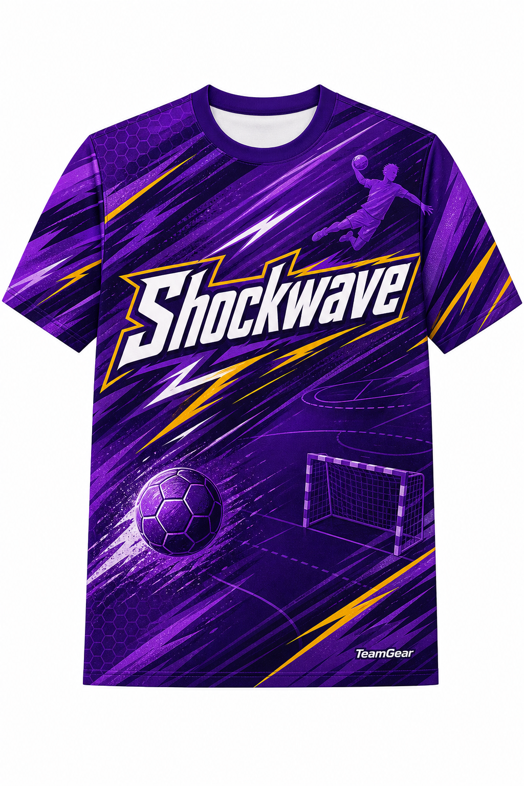 Shockwave Purple Handball Jersey design