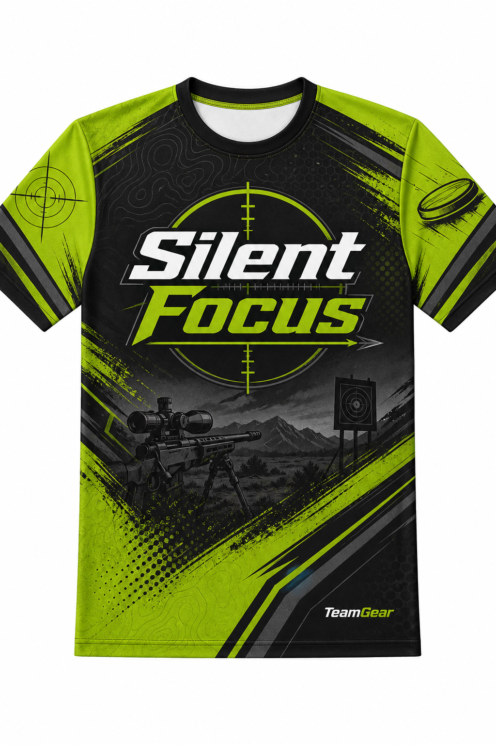 Silent Focus Lime Shooting Jersey design