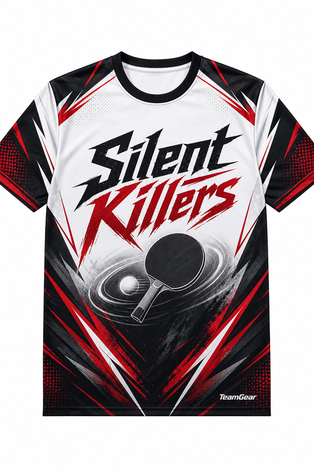 Silent Killers White Table Tennis Jersey with name and number