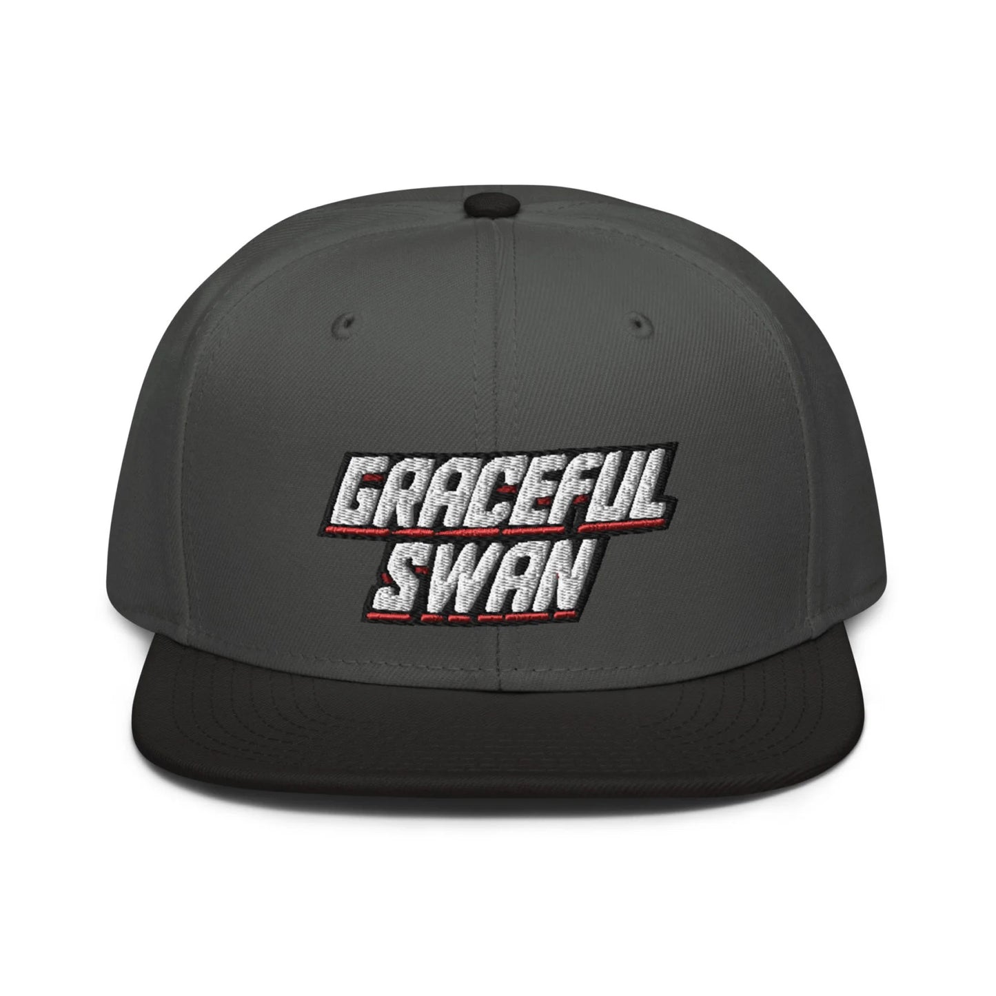 Graceful Swan ShowZone hat in charcoal grey with black brim and accents