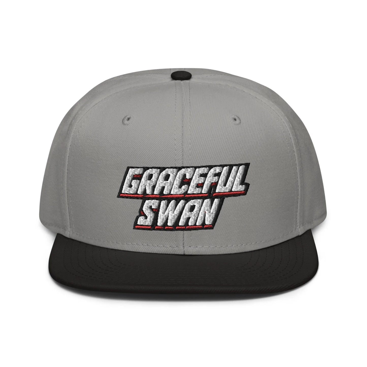 Graceful Swan ShowZone hat in grey with black brim and accents