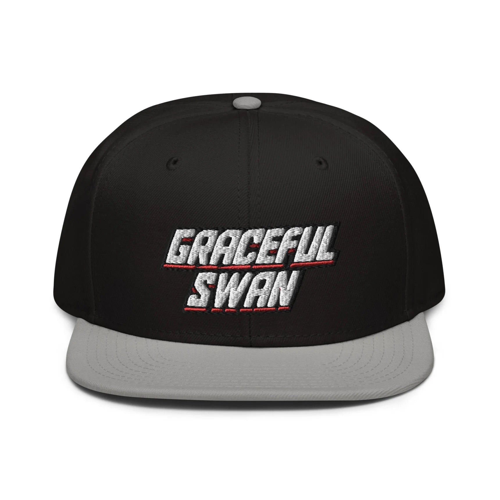 Graceful Swan ShowZone hat in black with grey brim and accents
