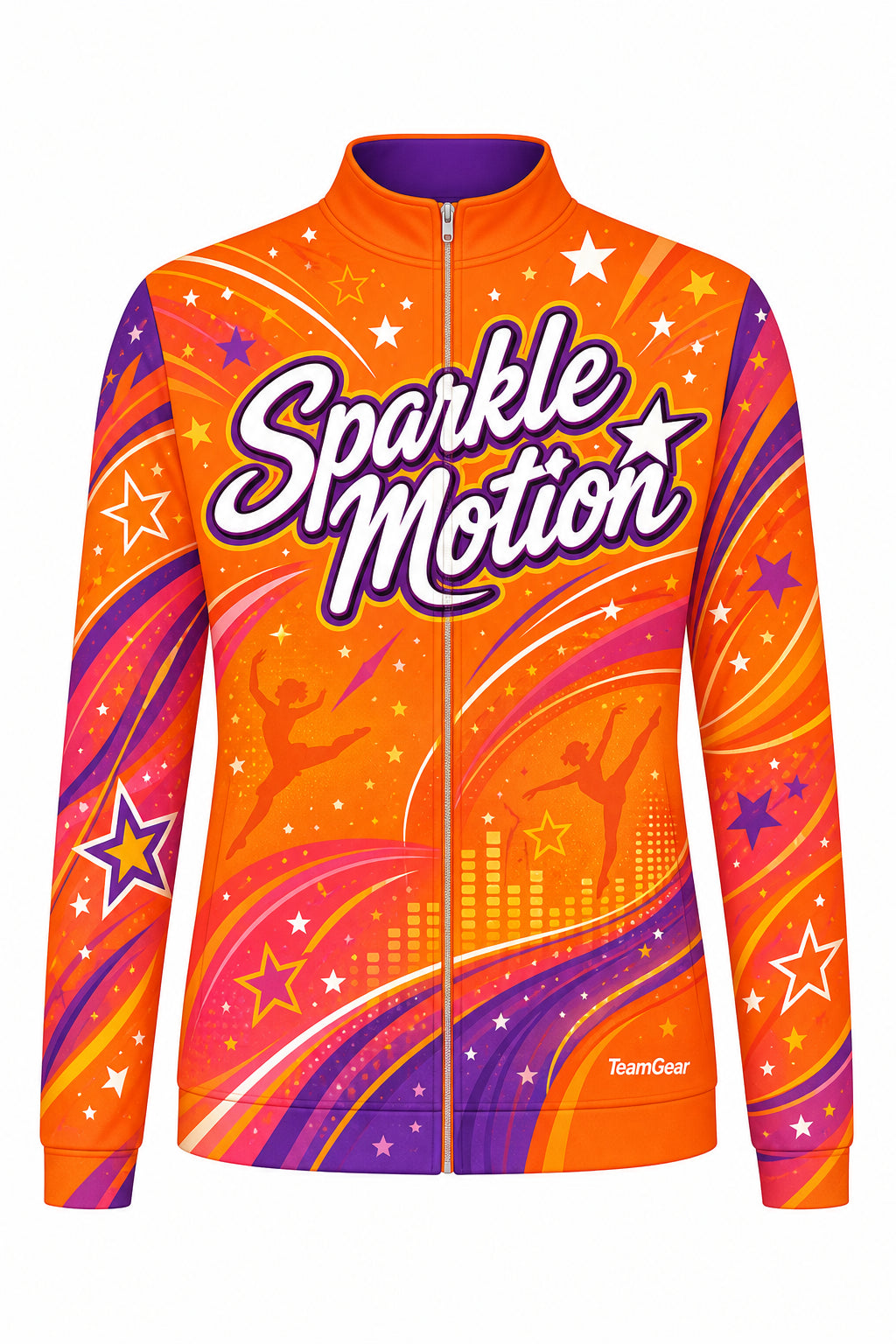 Sparkle Motion Orange Dance Jacket design