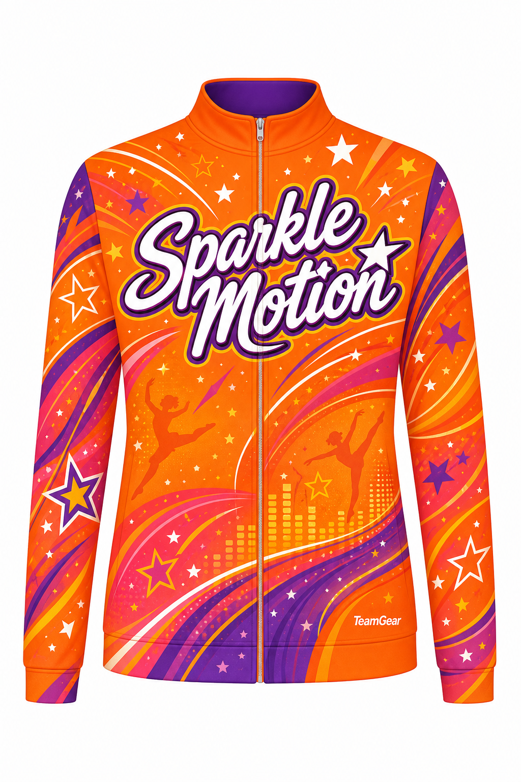 Sparkle Motion Orange Dance Jacket design