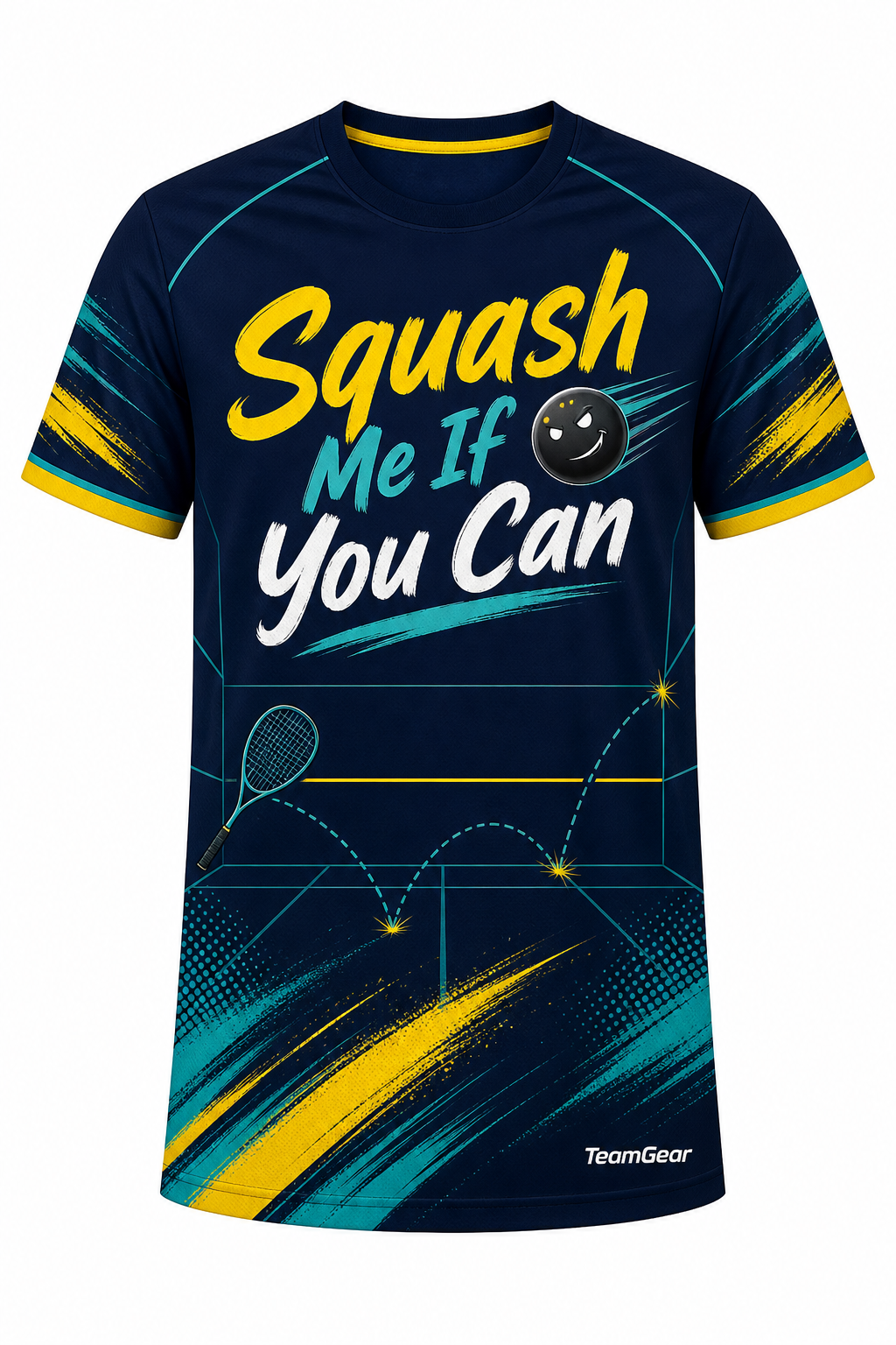 Squash Me If You Can Navy Squash Jersey with name and number