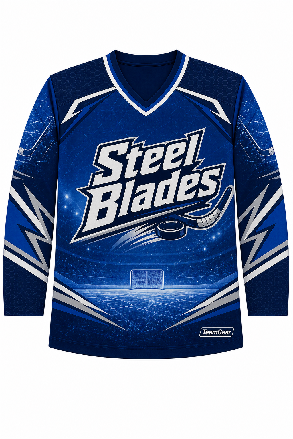 Steel Blades Blue Hockey Jersey design