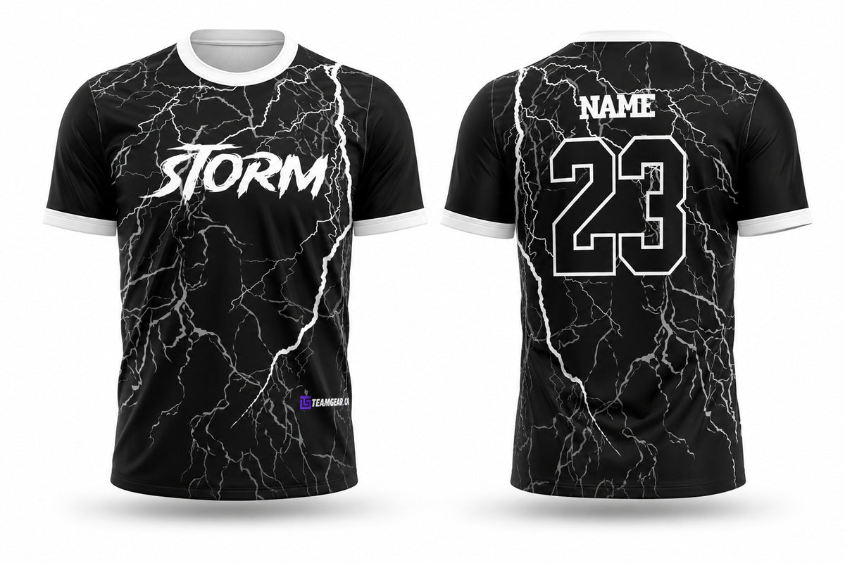 Storm Black Softball Jersey - front and back view