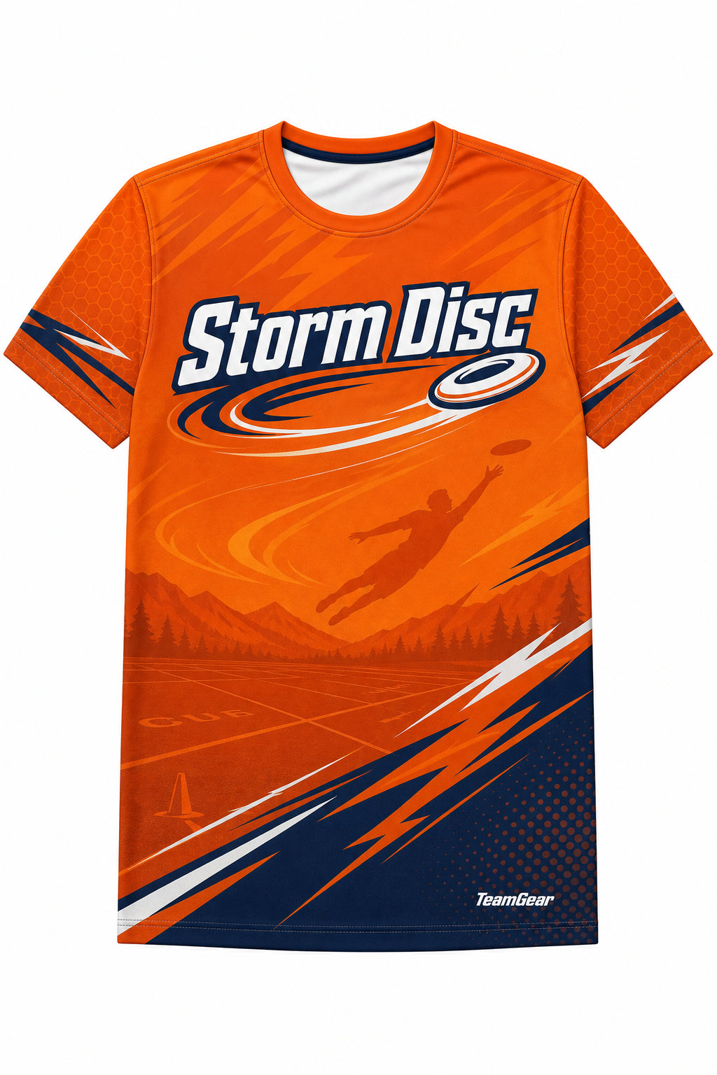 Storm Disc Orange Ultimate Frisbee Jersey design