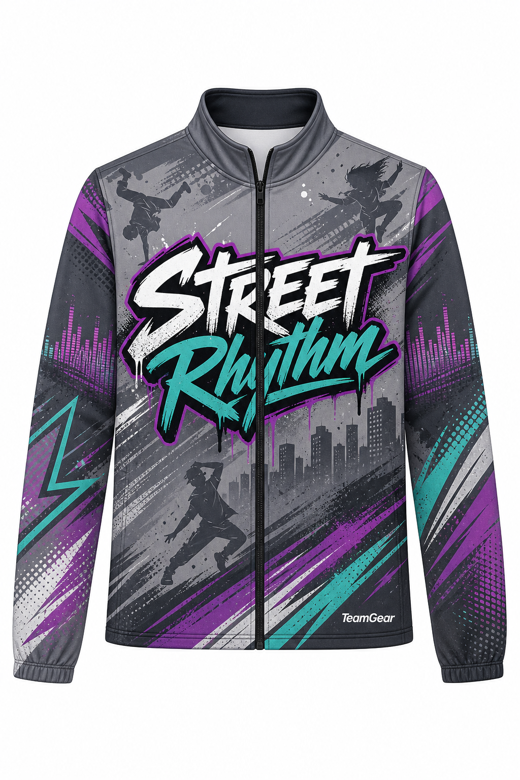 Street Rhythm Grey Dance Jacket design