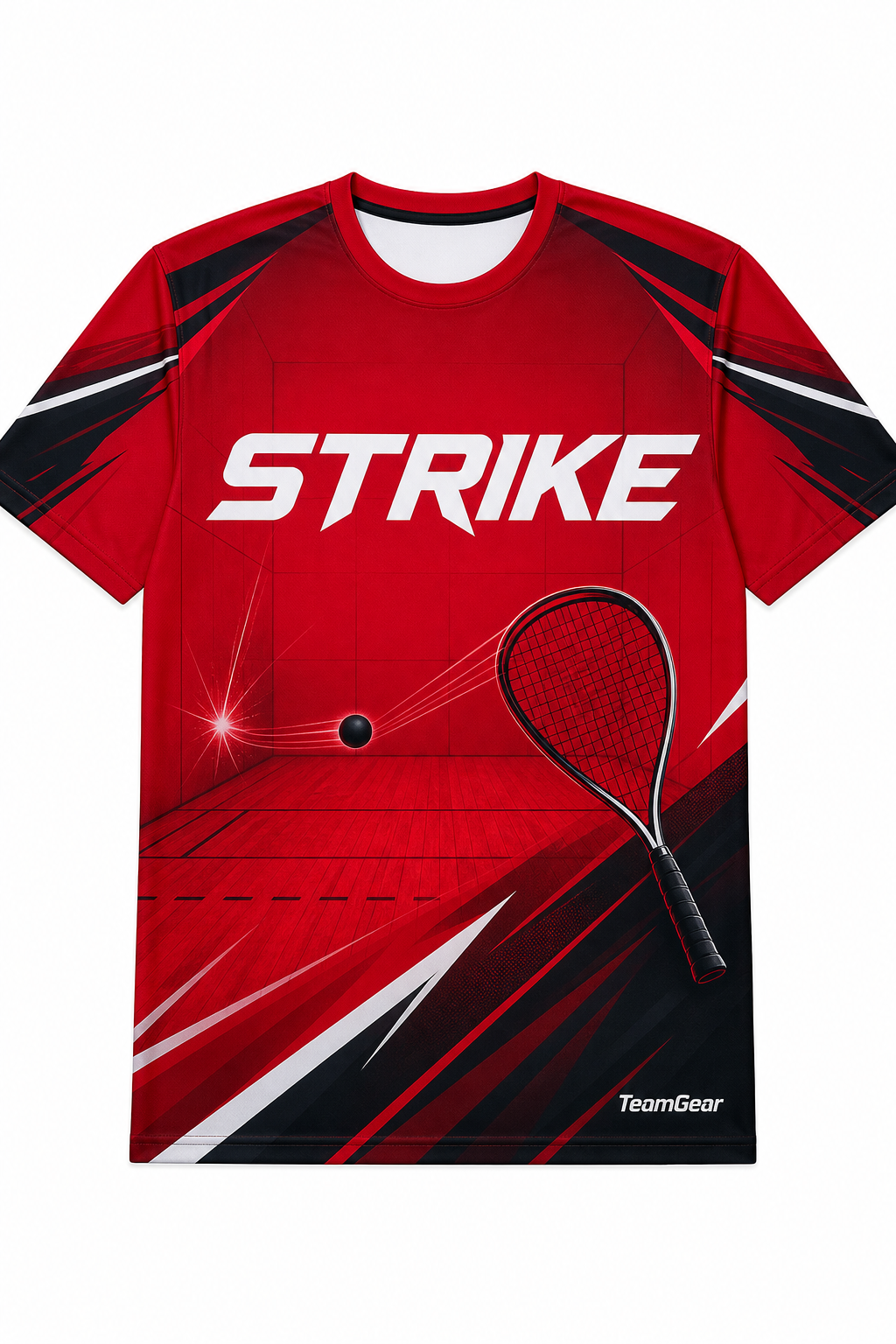 STRIKE Red Racquetball Jersey design