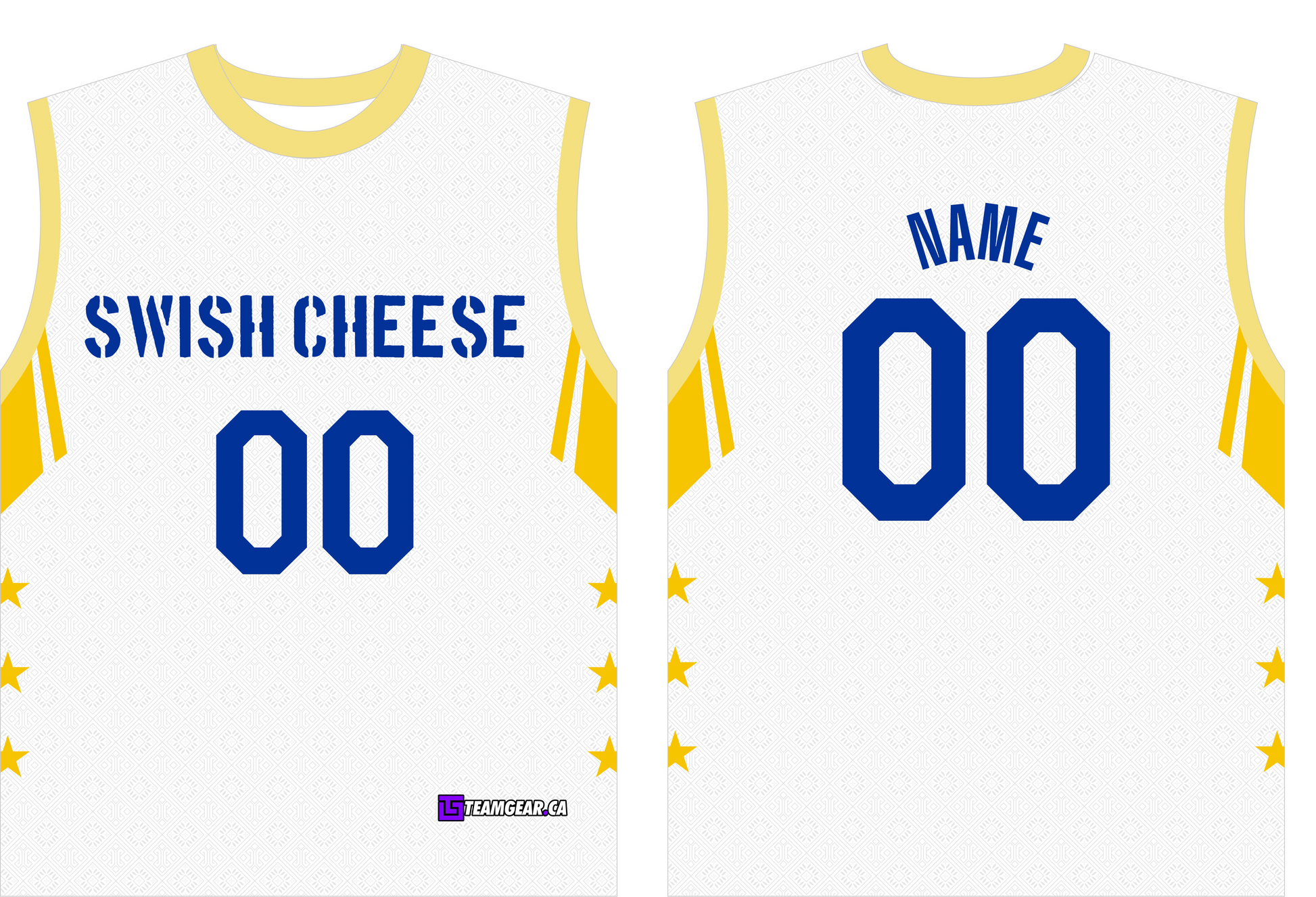 Swish Cheese White Basketball Jersey