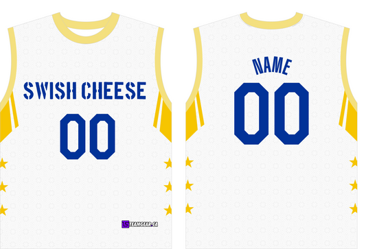 Swish Cheese White Basketball Jersey