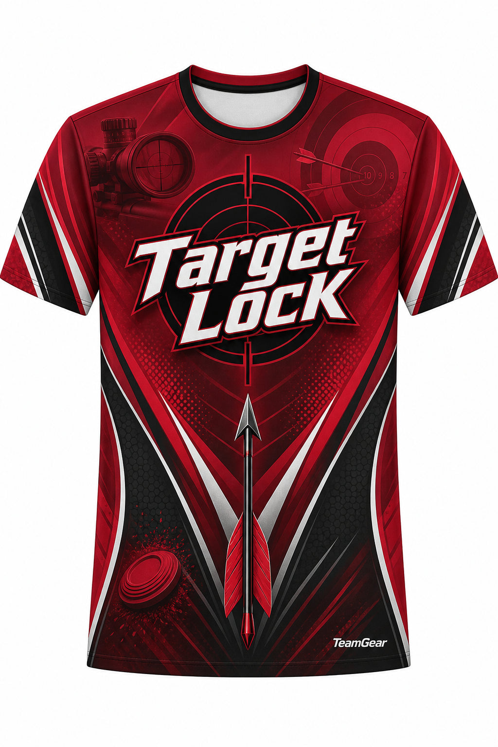 Target Lock Crimson Shooting Jersey design