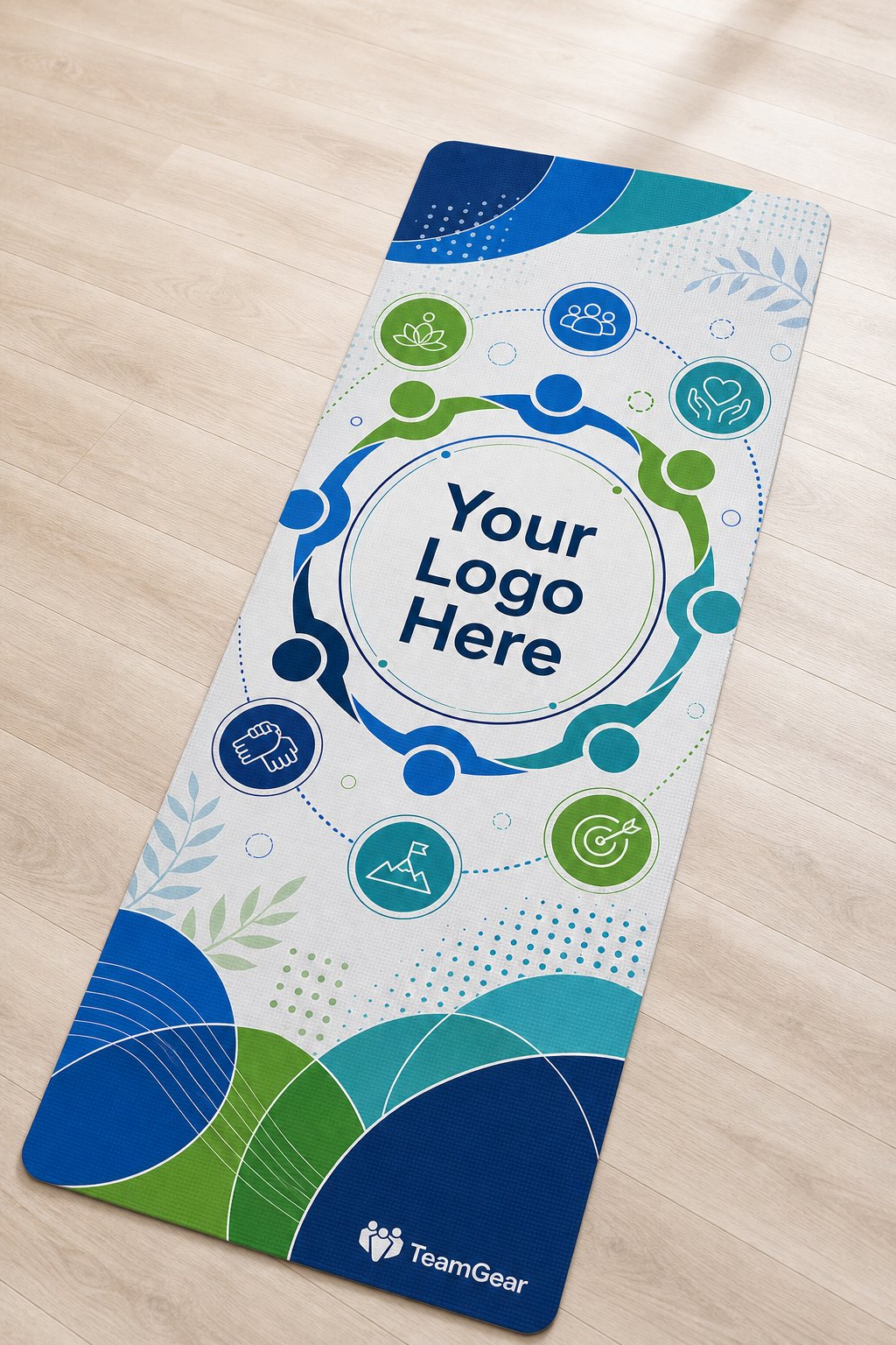 Team Building Custom Yoga Mat — custom yoga mat studio product photo — TeamGear Canada