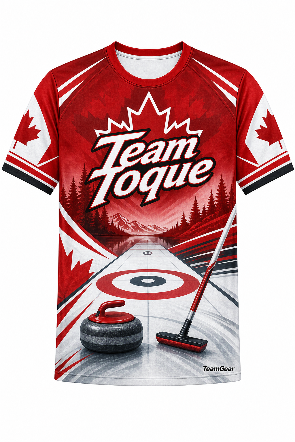 Team Toque Red Curling Jersey design