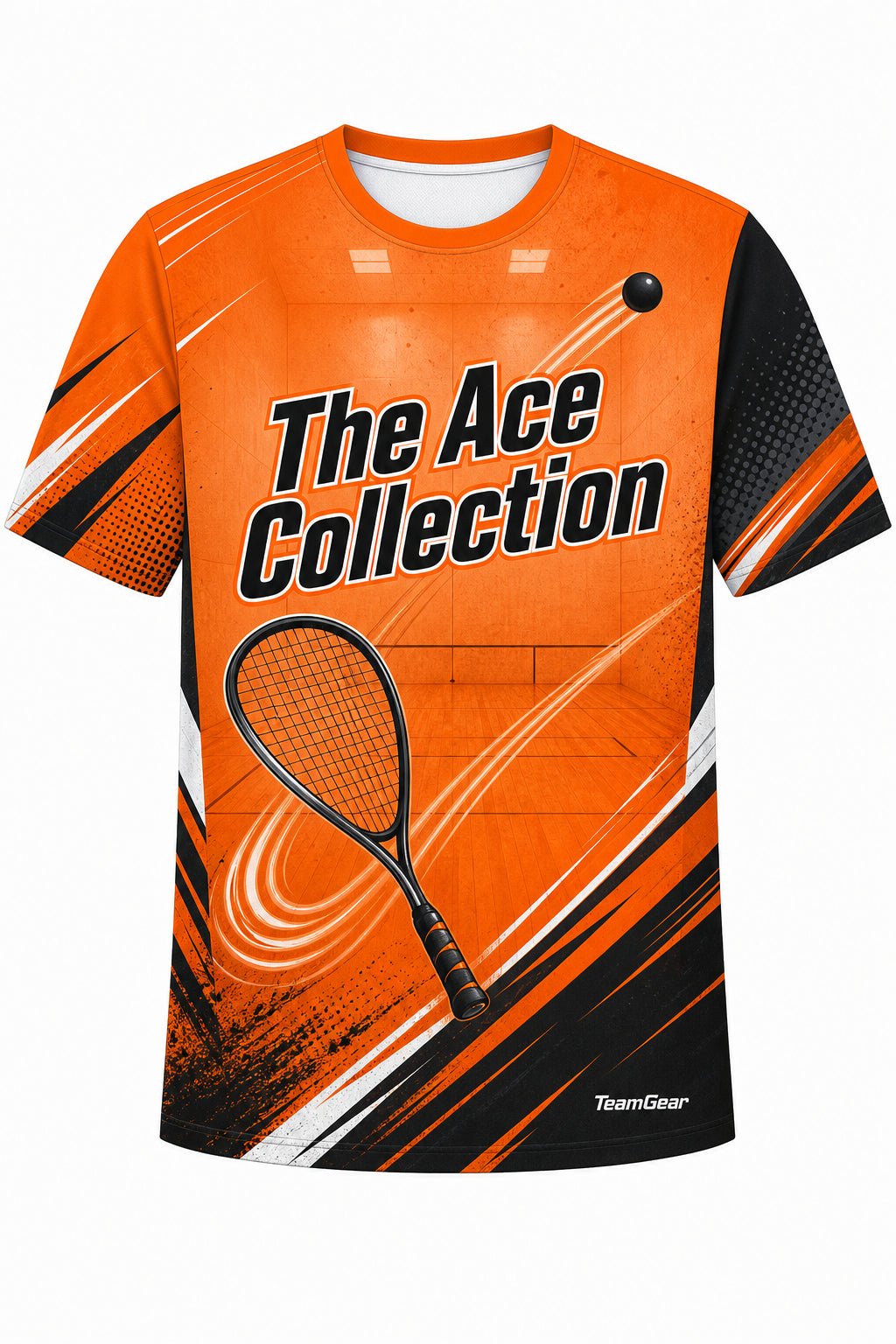The Ace Collection Orange Racquetball Jersey design