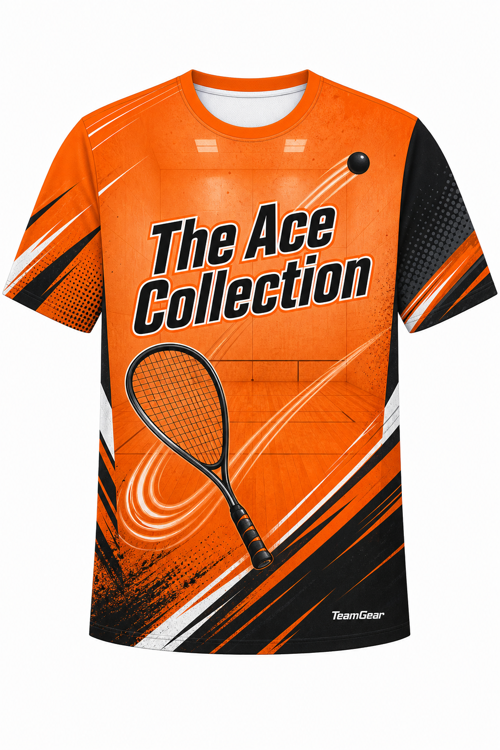 The Ace Collection Orange Racquetball Jersey design