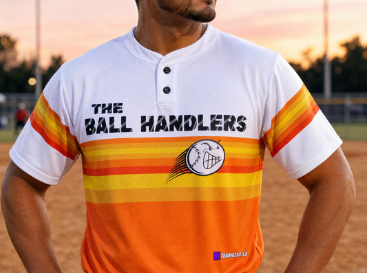 The Ball Handlers Softball Jersey — custom softball jersey worn on model — TeamGear Canada