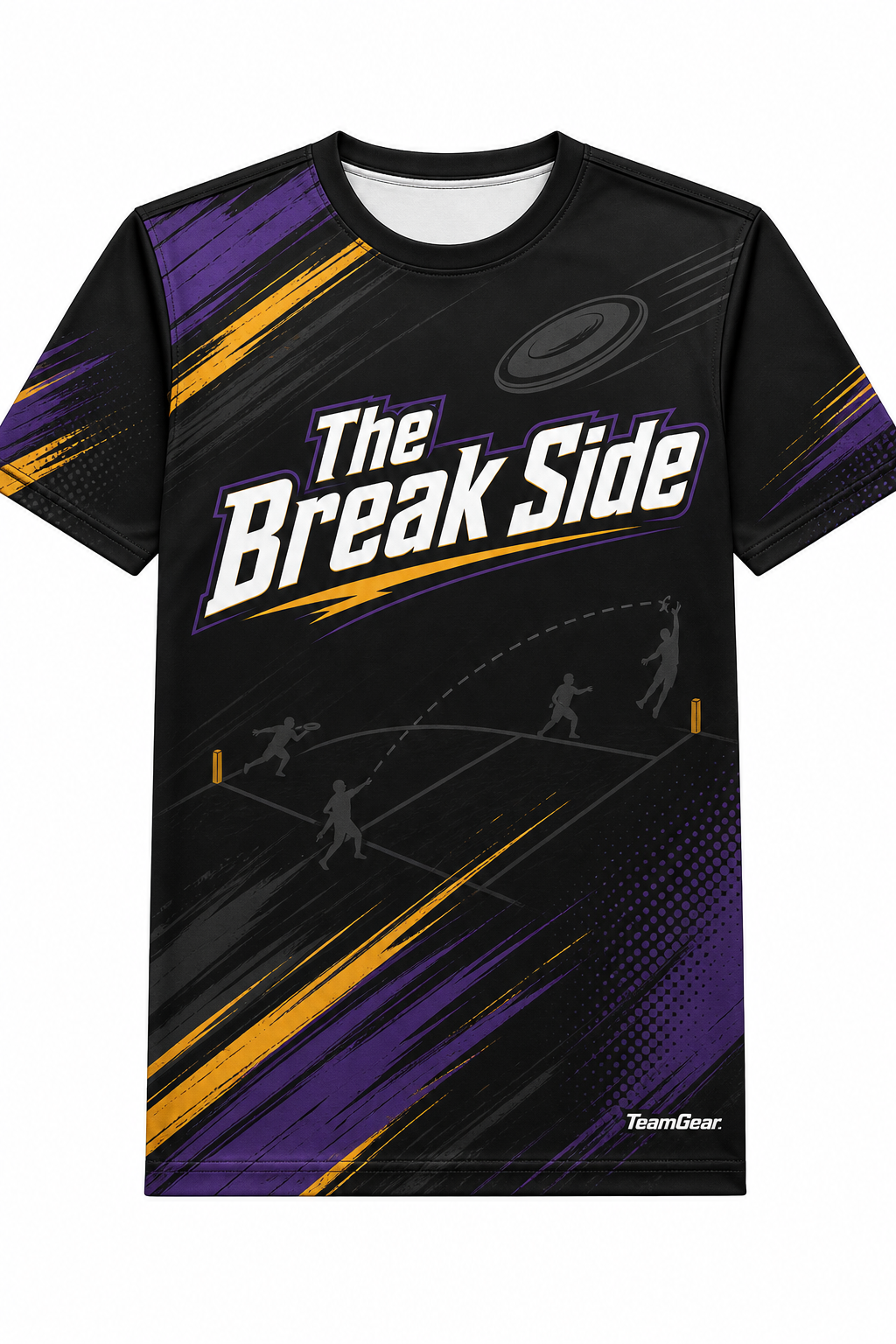 The Break Side Black Ultimate Frisbee Jersey design