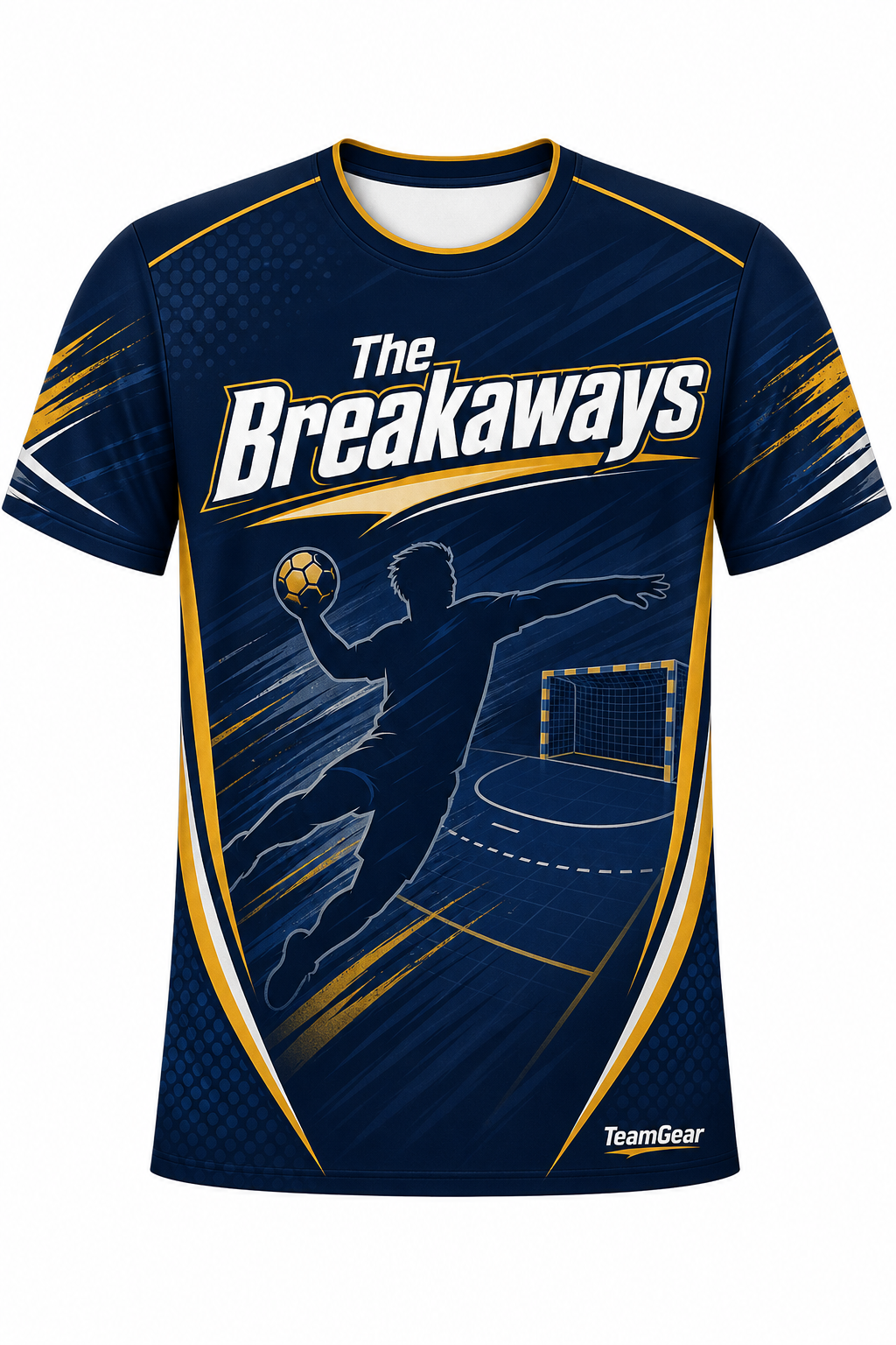 The Breakaways Navy Handball Jersey design