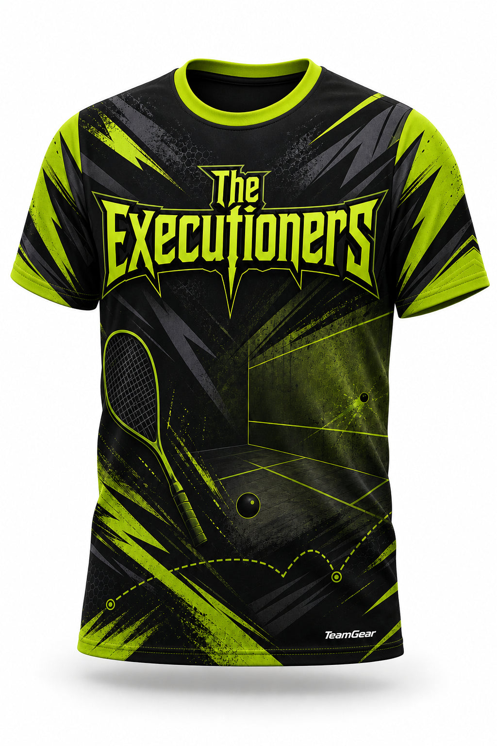 The Executioners Lime Squash Jersey - front and back view