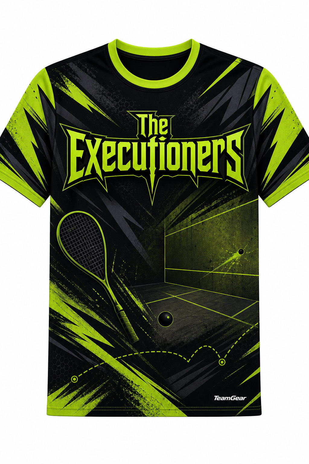 The Executioners Lime Squash Jersey with name and number