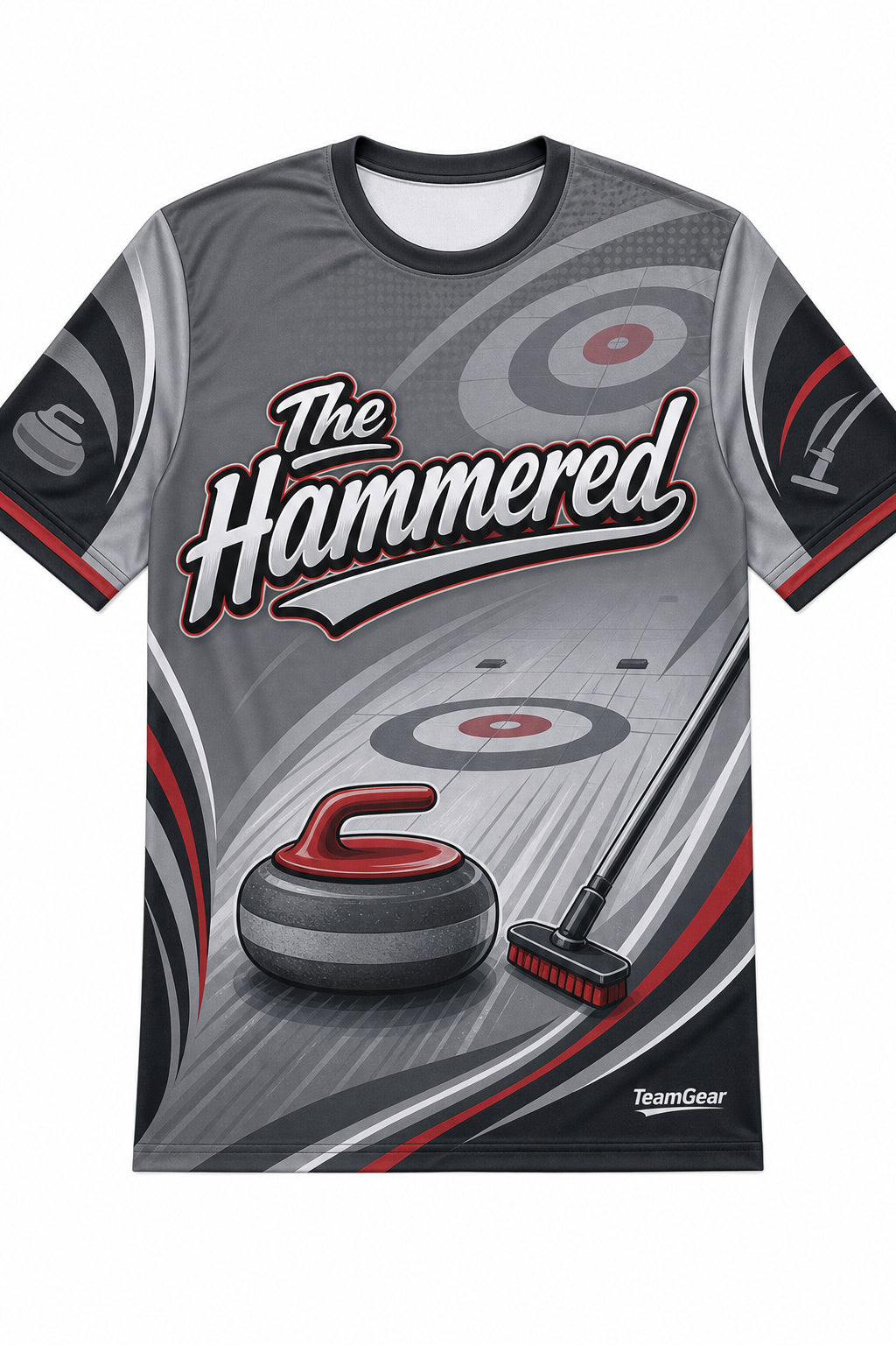The Hammered Grey Curling Jersey design