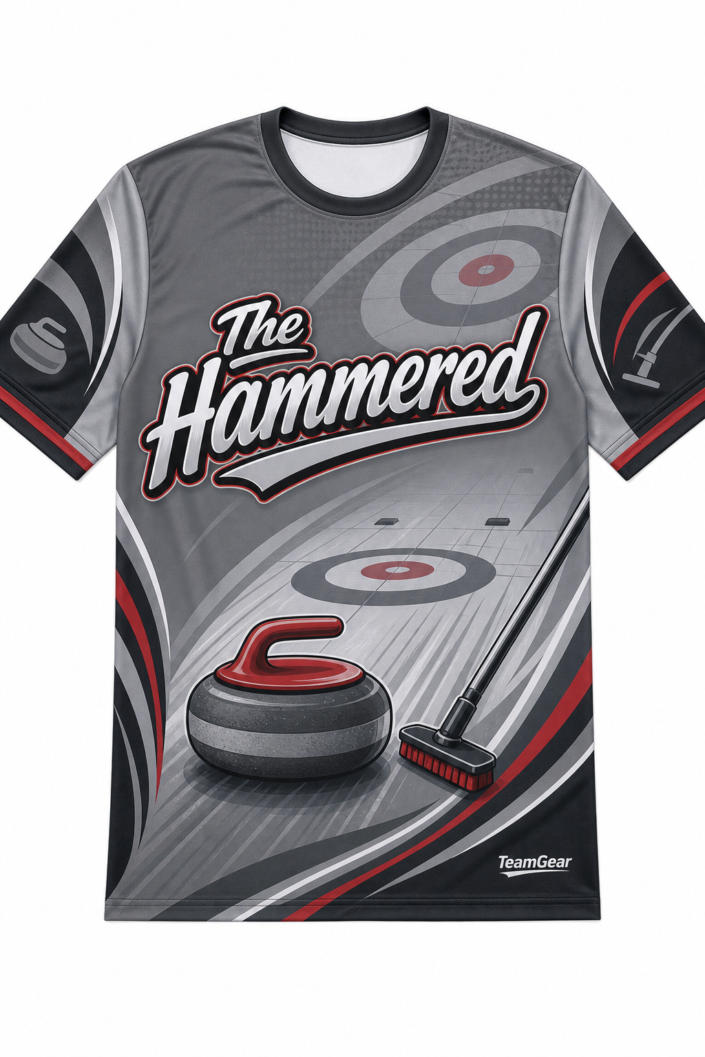 The Hammered Grey Curling Jersey design