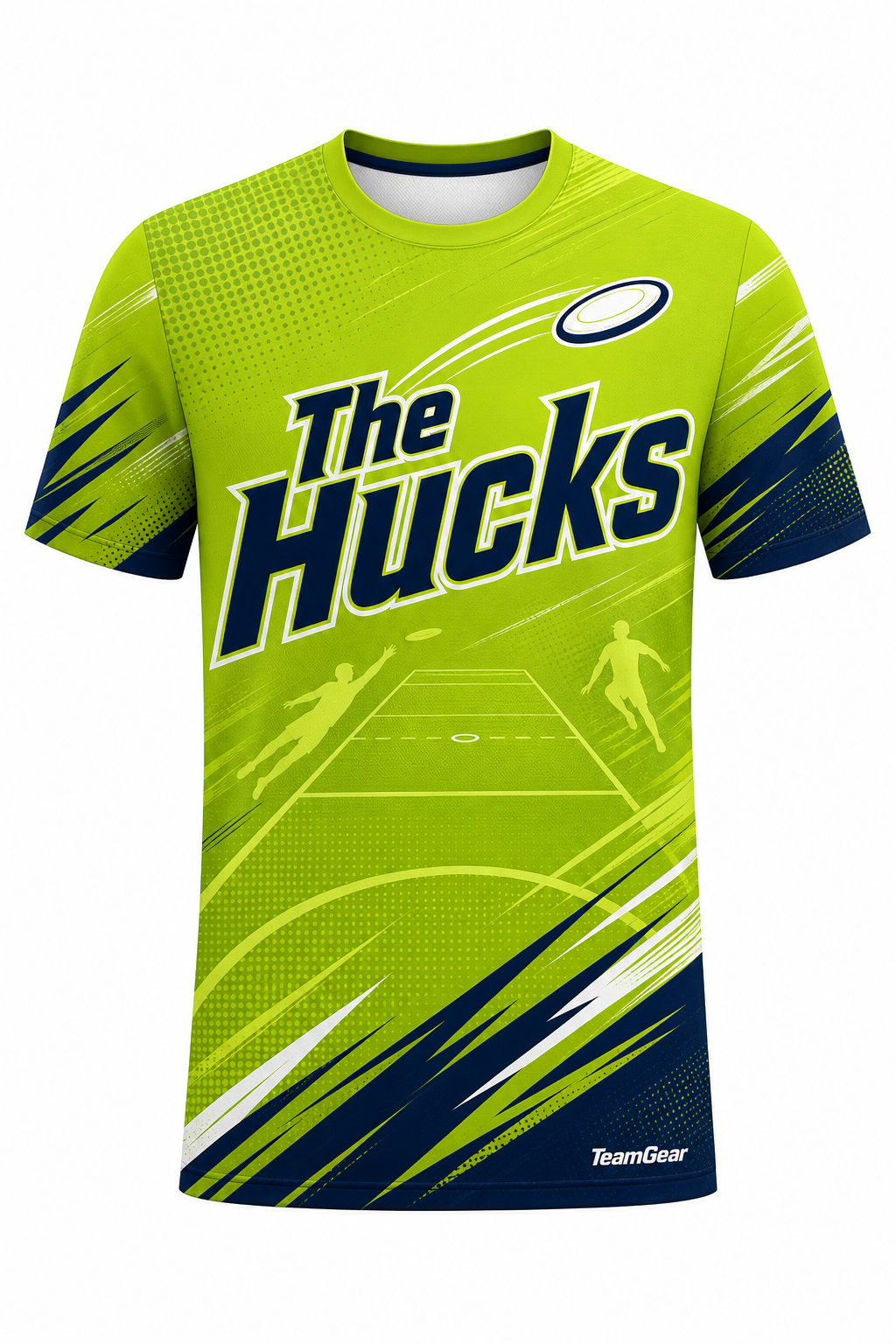 The Hucks Lime Ultimate Frisbee Jersey design