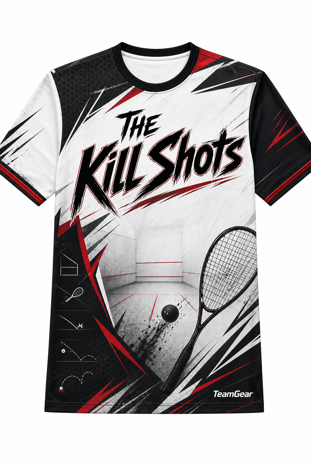 The Kill Shots White Squash Jersey with name and number