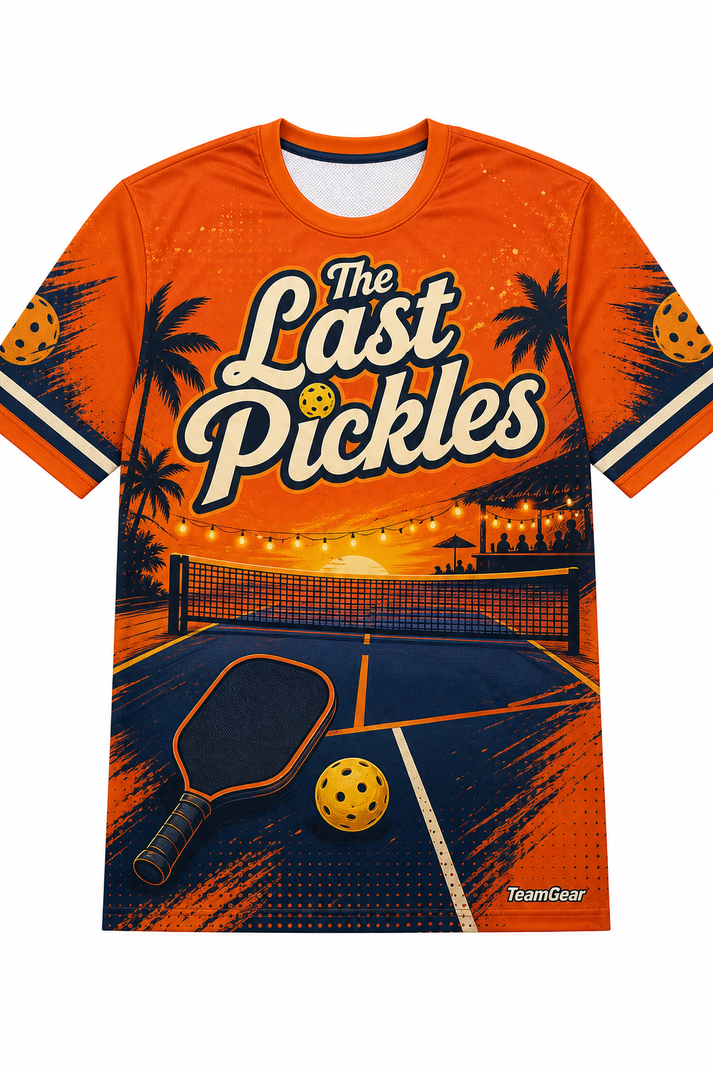 The Last Pickles Orange Pickleball Jersey with name and number