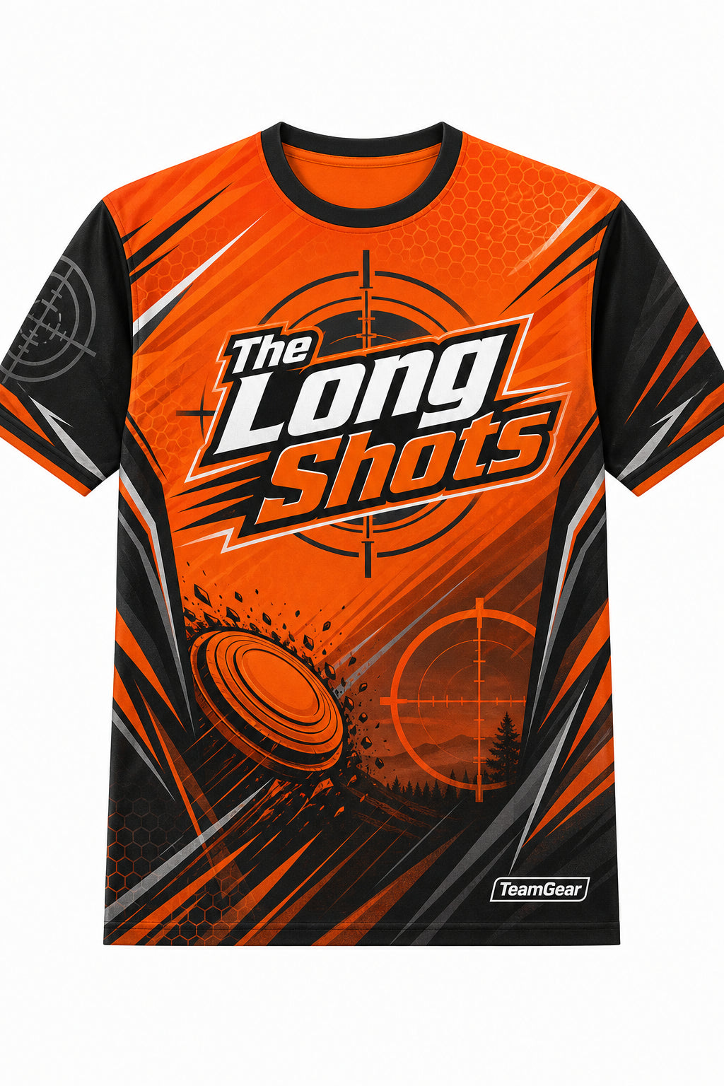 The Long Shots Orange Shooting Jersey design