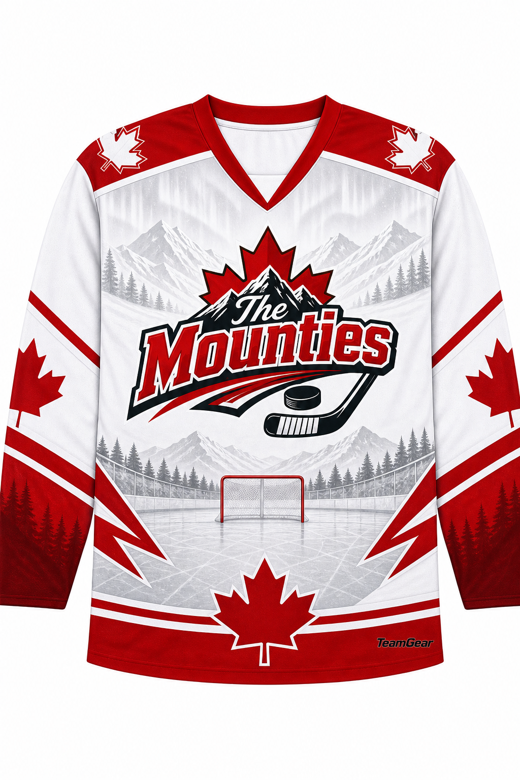 The Mounties White Hockey Jersey design