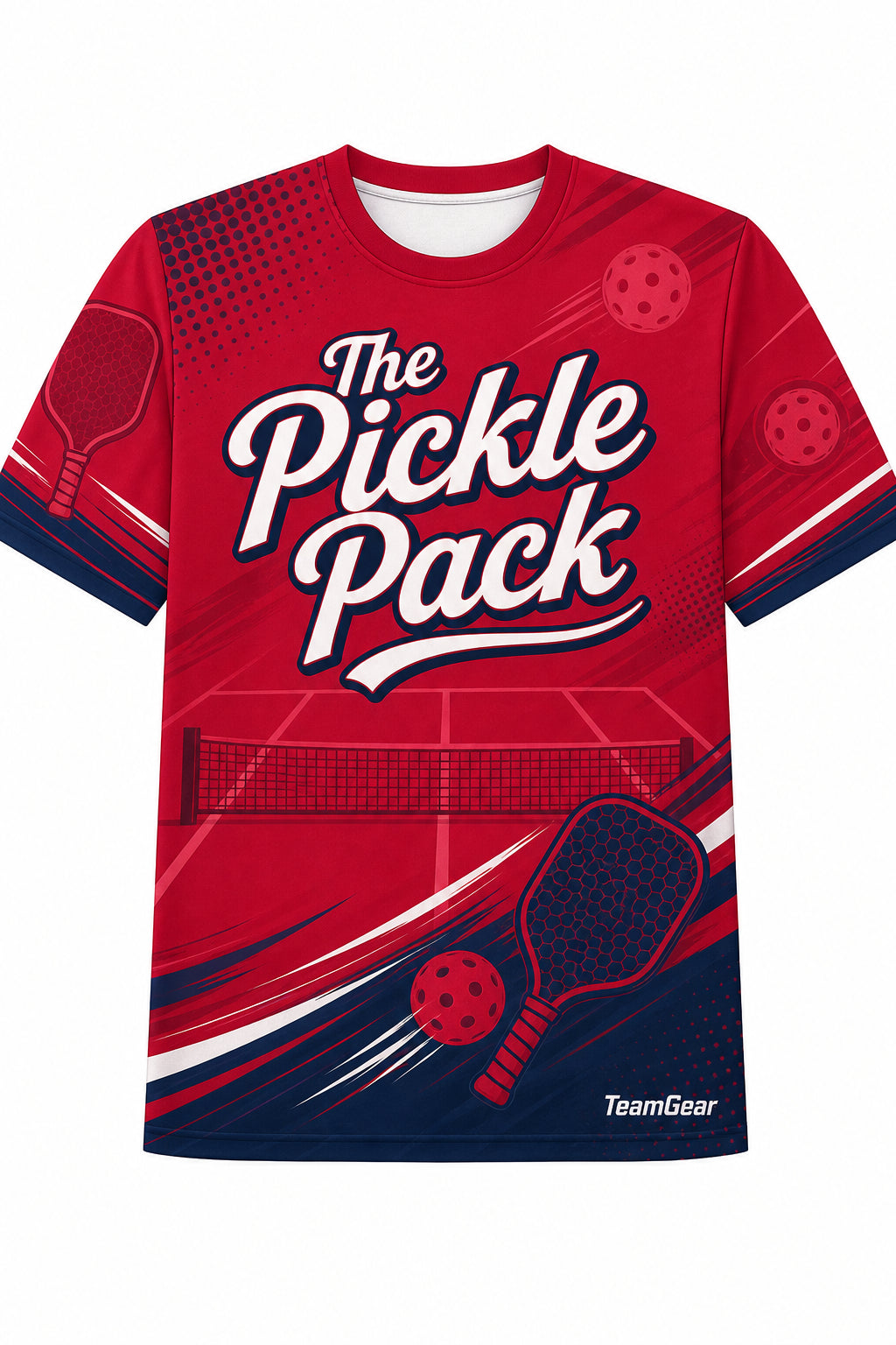 The Pickle Pack Crimson Pickleball Jersey with name and number