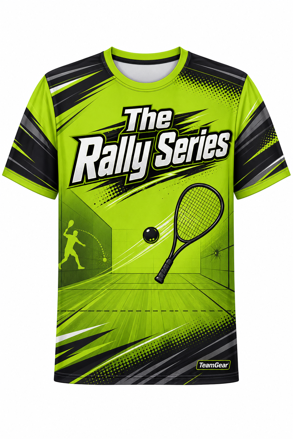 The Rally Series Lime Racquetball Jersey design