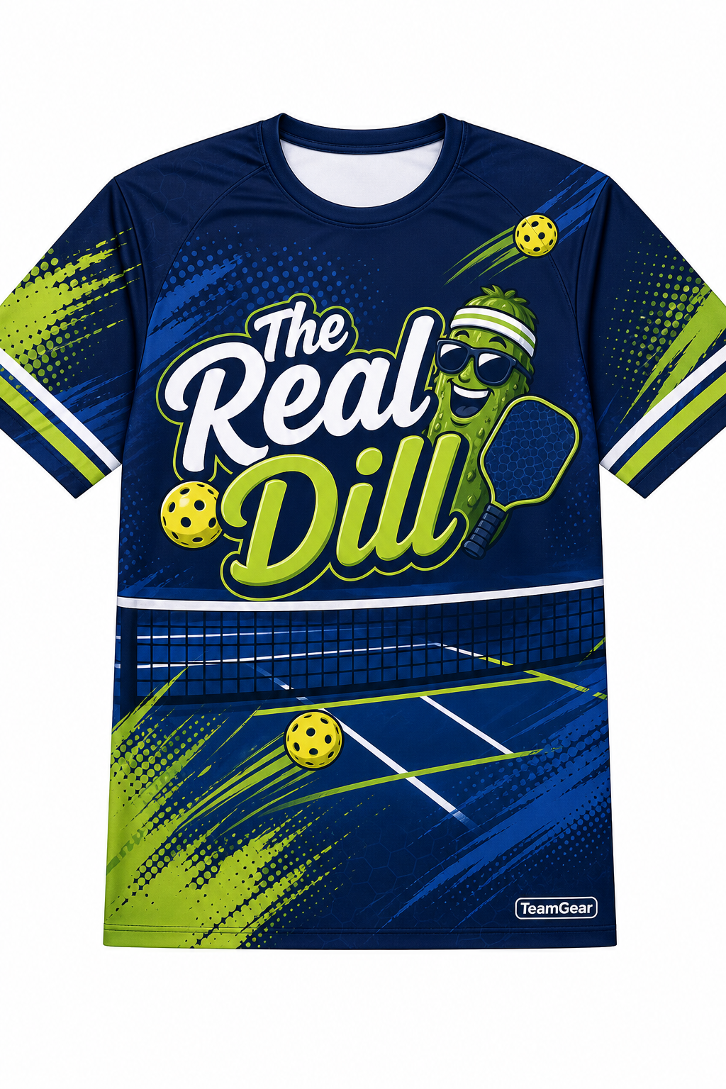 The Real Dill Navy Pickleball Jersey with name and number