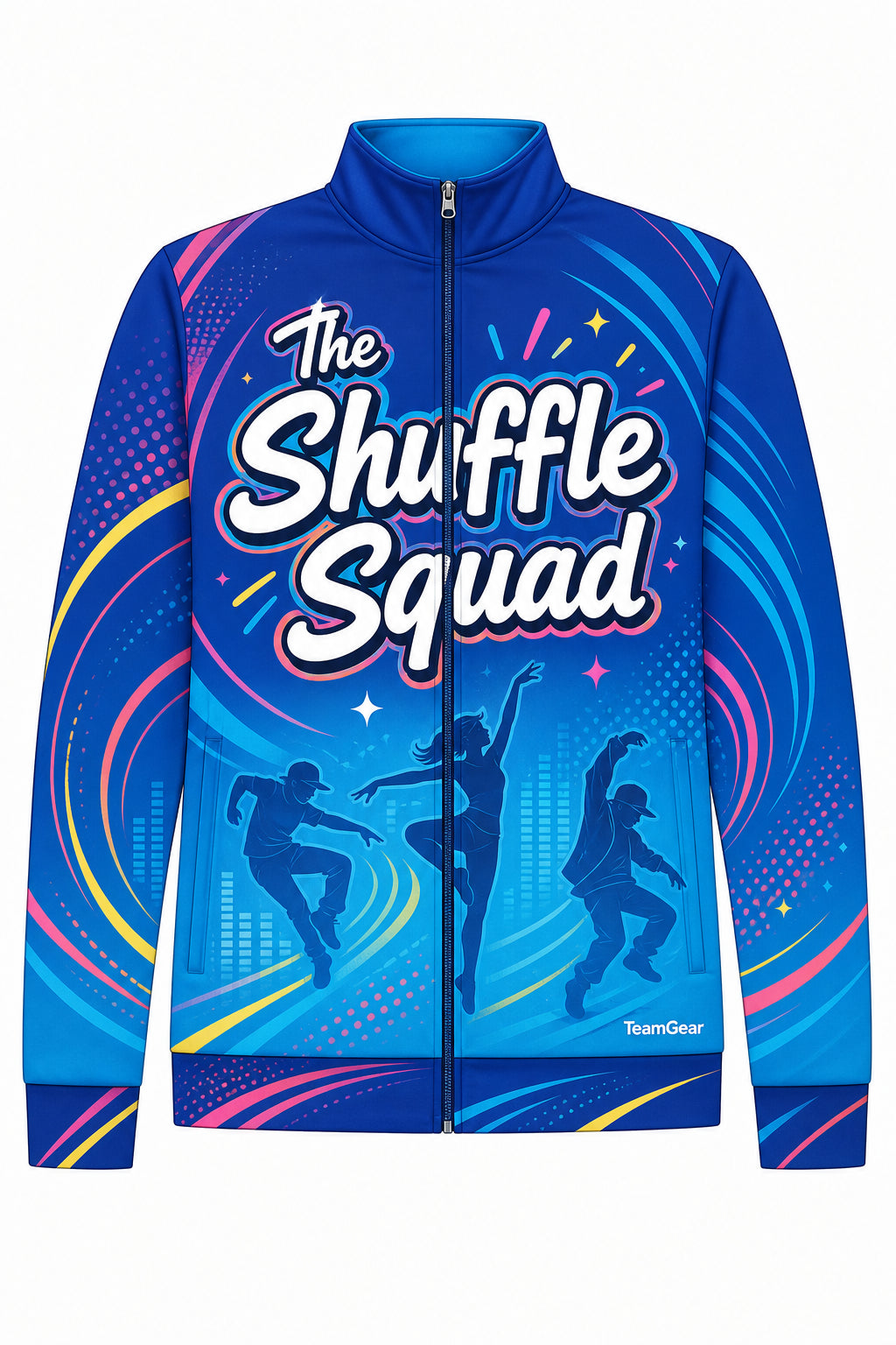 The Shuffle Squad Blue Dance Jacket design