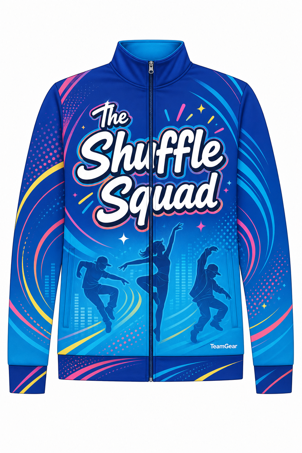 The Shuffle Squad Blue Dance Jacket design