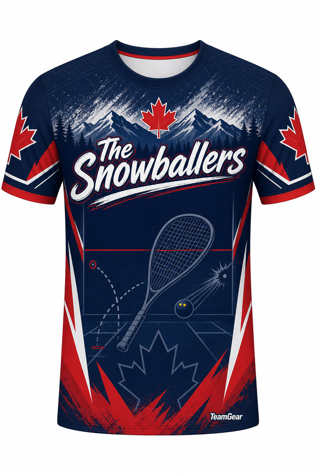 The Snowballers Navy Squash Jersey with name and number