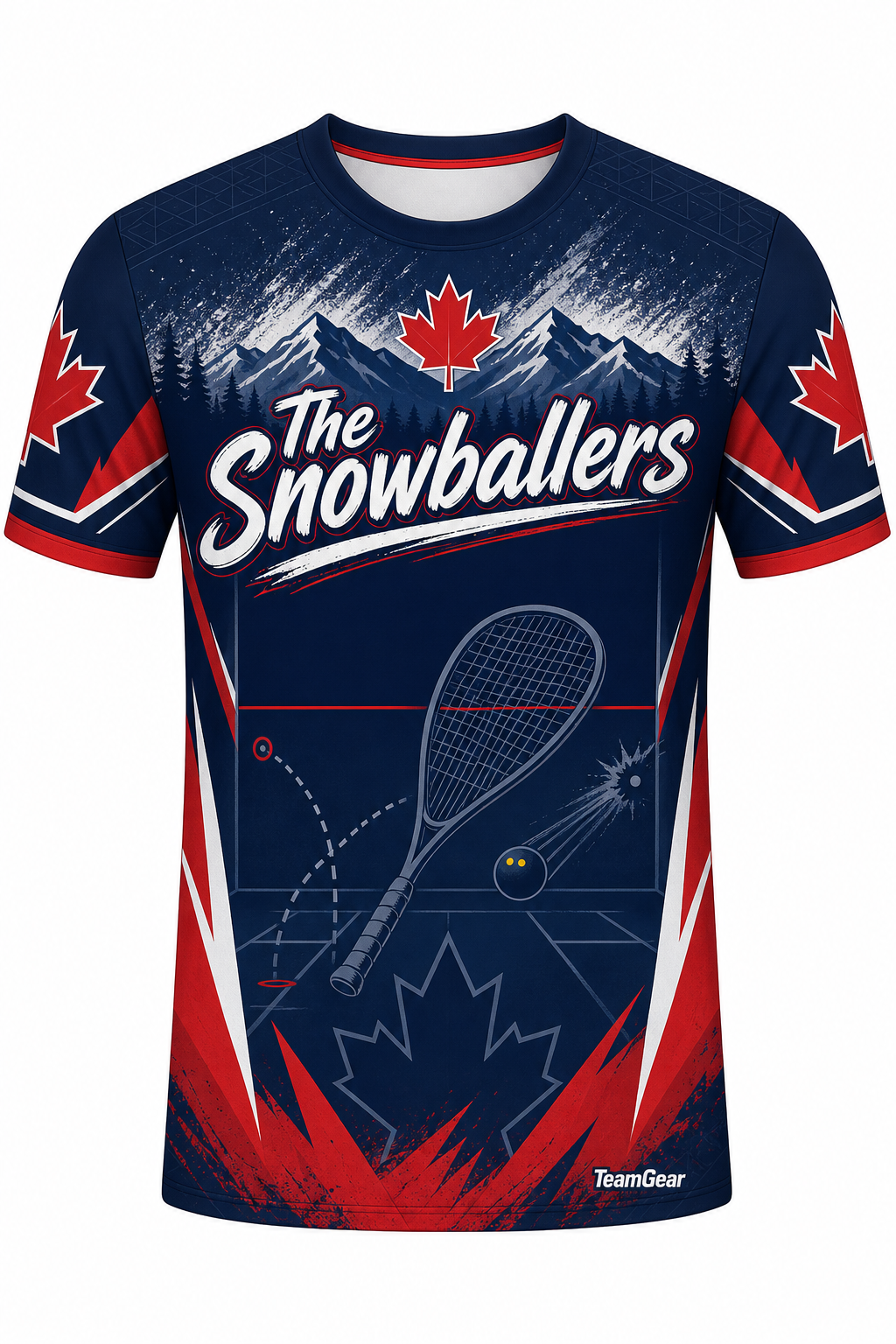 The Snowballers Navy Squash Jersey with name and number