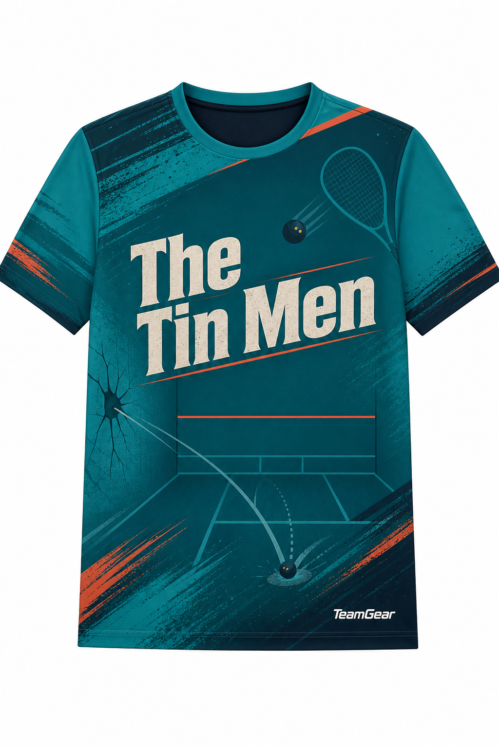The Tin Men Teal Squash Jersey with name and number